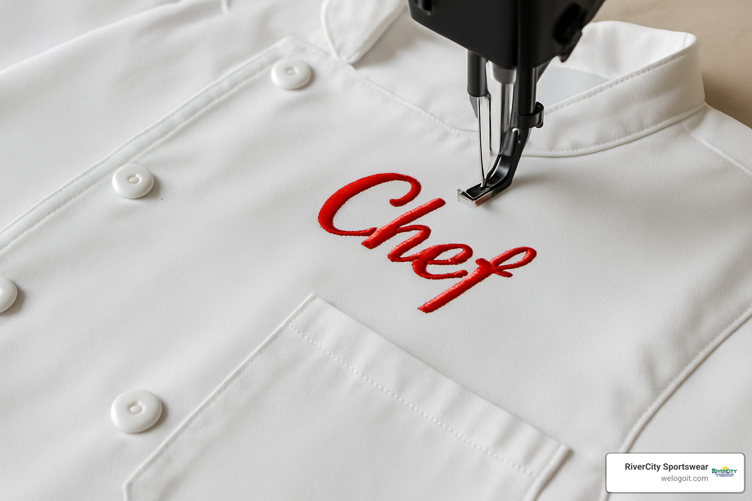 chef jacket styles - chef coat embroidery