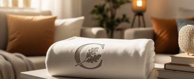 custom logo fleece blankets