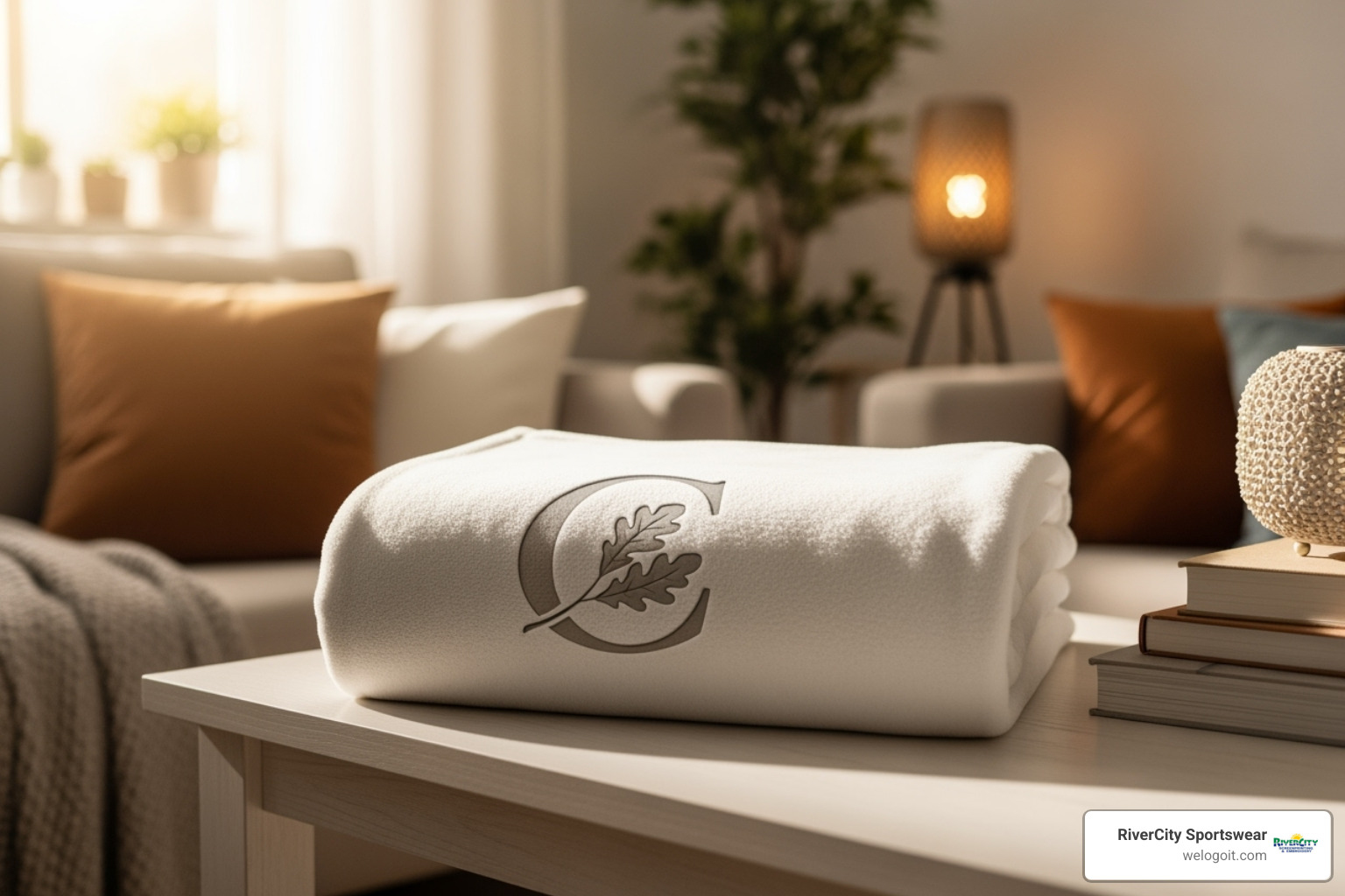 custom logo fleece blankets