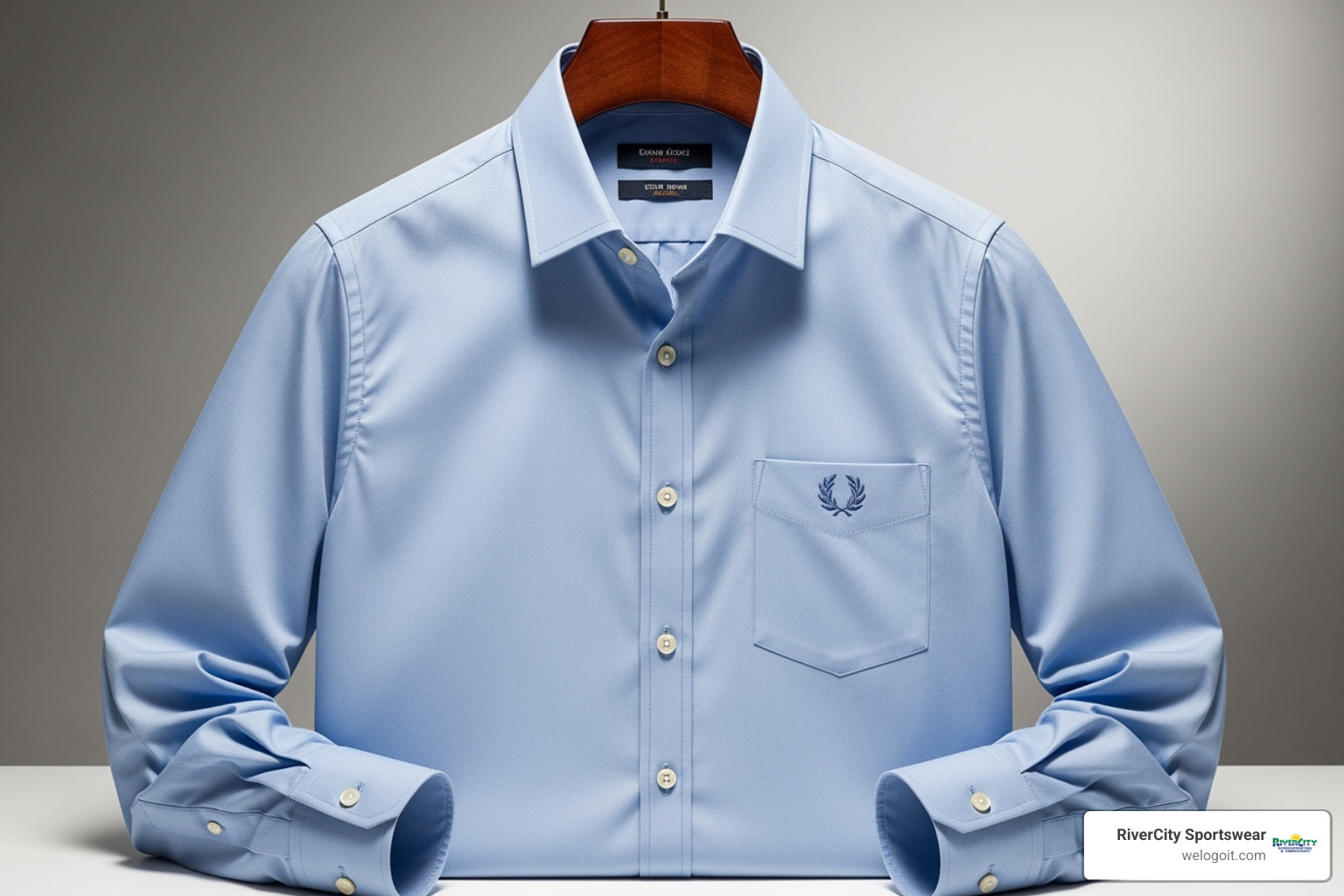 embroidered easy care dress shirts